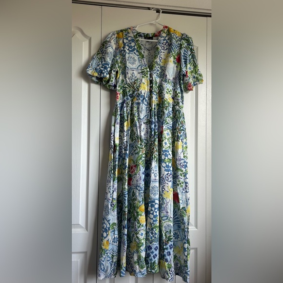 NWOT Nobody’s Child Starlight Tile Print Midi Dress - Picture 7 of 9